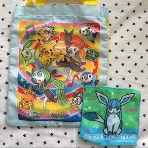 Japanese McDonald's Pokemon Black & White Bag Set